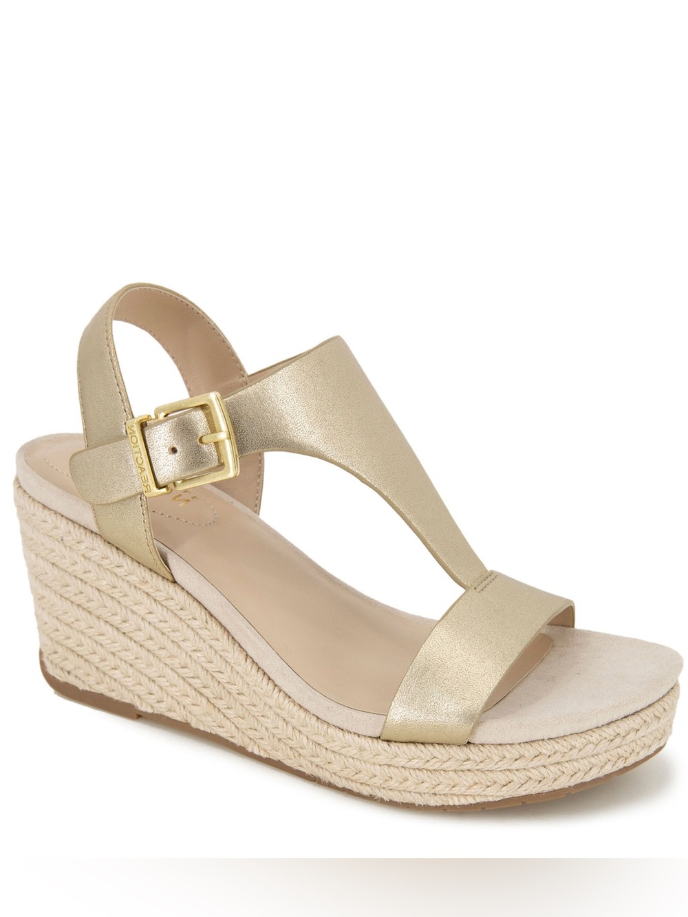 ♥️♥️ Kenneth Cole Reaction Women's Card Wedge Espadrille Sandals - Soft Gold